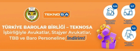 TÜRKİYE BAROLAR BİRLİĞİ - TEKNOSA İşbirliğiyle Avukatlar, Stajyer Avukatlar, TBB ve Baro Personeline İndirim!