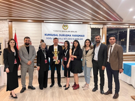Kurgusal Duruşma Yarışmasının Doğu Anadolu Bölge Elemelerinde Baromuzun Şampiyonluğu