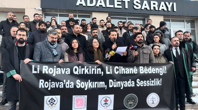 Van Barosu olarak; İHD, ÖHD, TİHV ve DADSAZ ile birlikte “Rojava’da Soykırım, Dünyada Sessizlik” Başlıklı Basın Açıklaması