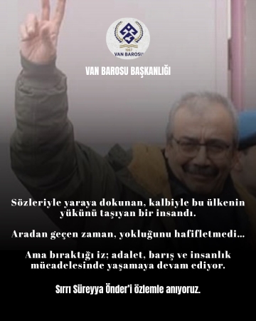Sırrı Süreyya Önder’i özlemle anıyoruz.