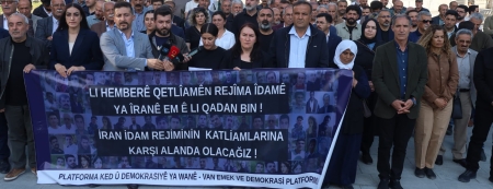 İran rejiminin infaz ve katliamlarına karşı düzenlenen Basın Açıklaması