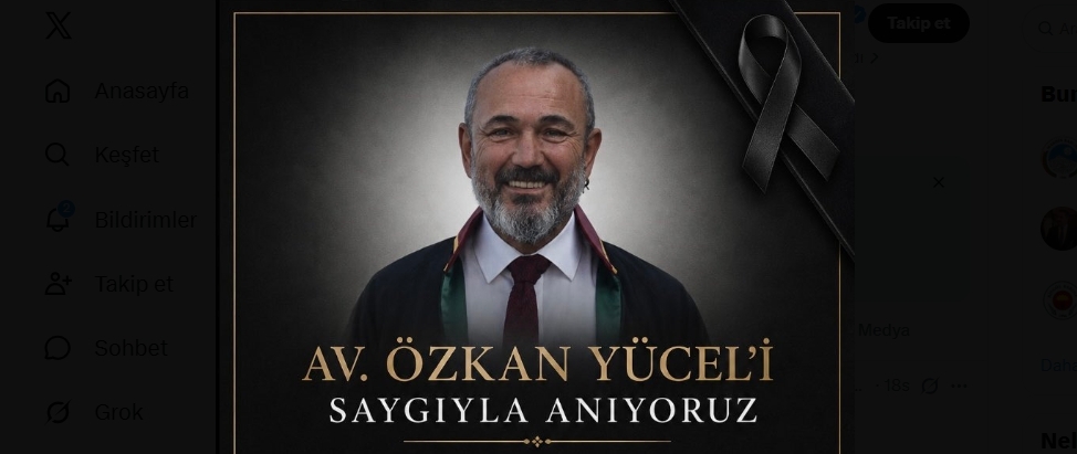 AV. ÖZKAN YÜCEL'İ SAYGIYLA ANIYORUZ